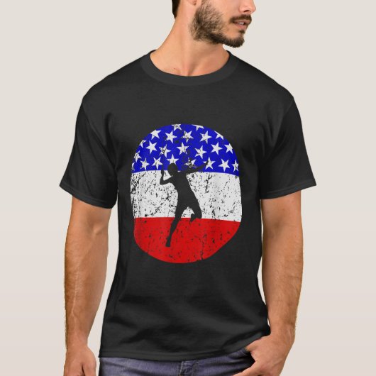 American Flag Badminton Shirt - Badminton Player (Vorderseite)