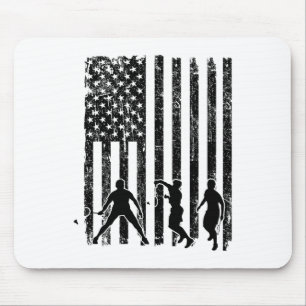 American Flag Badminton Shirt Men Usa Flag Badmint Mousepad