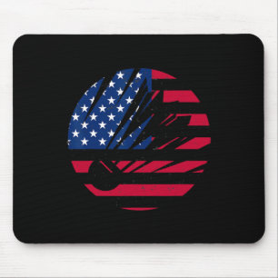 American Flag Badminton Shirt Men Women Usa Badmin Mousepad