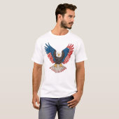 American Flag Bald Eagle 4. Juli USA Patriotic T-Shirt (Vorne ganz)