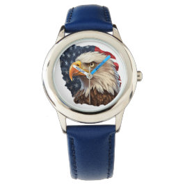 American Flag Bald Eagle Armbanduhr