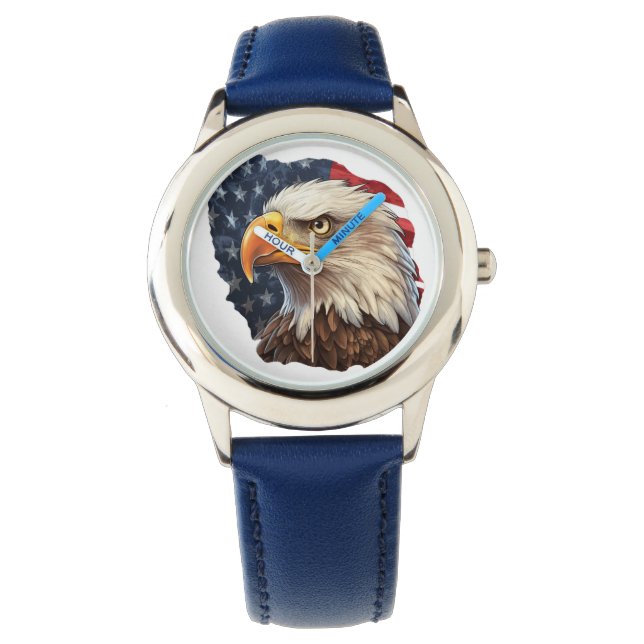 American Flag Bald Eagle Armbanduhr (Vorderseite)