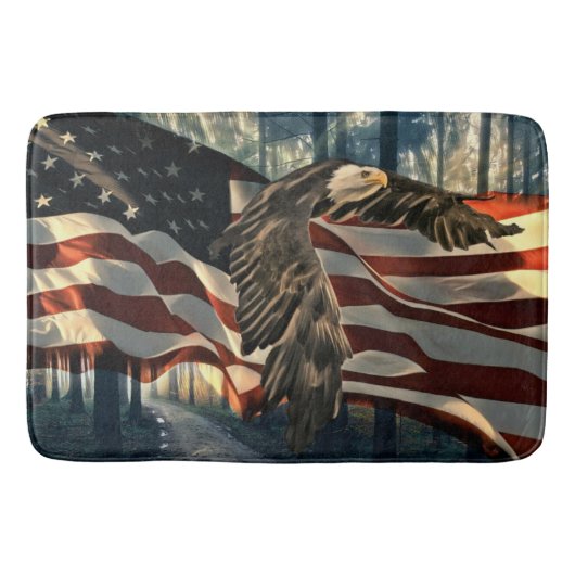 American Flag Bald Eagle Badematte (Vorderseite)