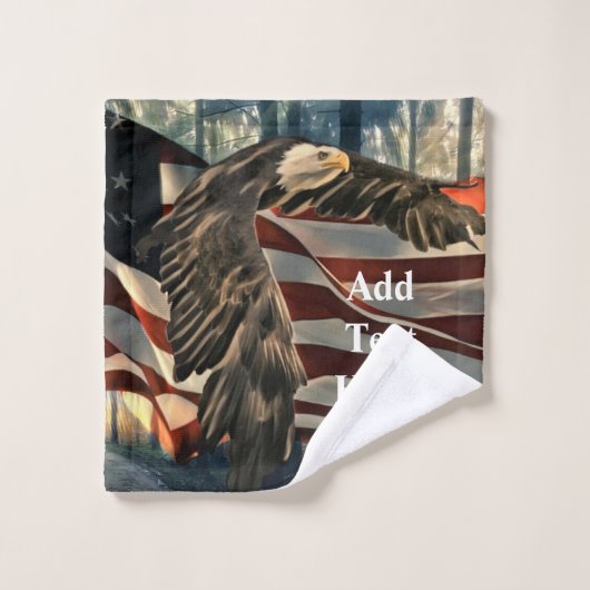 American Flag Bald Eagle Badhandtuch Set (Waschlappen)
