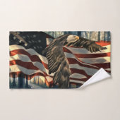 American Flag Bald Eagle Badhandtuch Set (Handtuch)