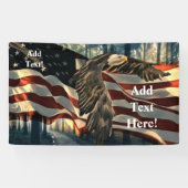 American Flag Bald Eagle Banner (Horizontal)