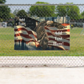American Flag Bald Eagle Banner (Insitu)