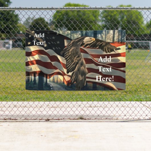 American Flag Bald Eagle Banner (Insitu)