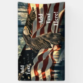 American Flag Bald Eagle Banner (Vertikal)