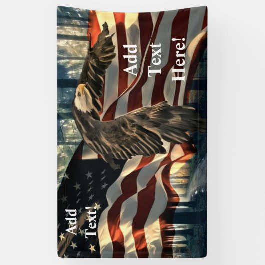 American Flag Bald Eagle Banner (Vertikal)