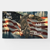 American Flag Bald Eagle Banner (Horizontal)