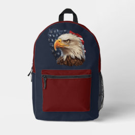 American Flag Bald Eagle Bedruckter Rucksack