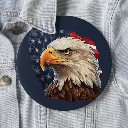 American Flag Bald Eagle Button (Beispiel)