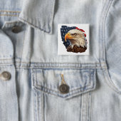 American Flag Bald Eagle Button (Beispiel)