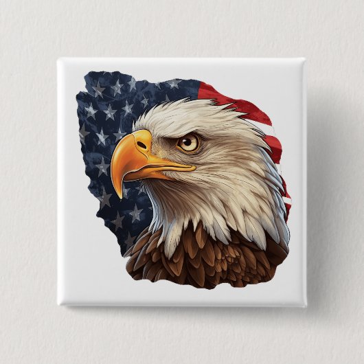 American Flag Bald Eagle Button (Vorderseite)