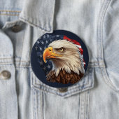 American Flag Bald Eagle Button (Beispiel)