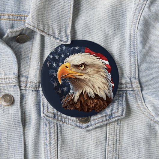 American Flag Bald Eagle Button (Beispiel)