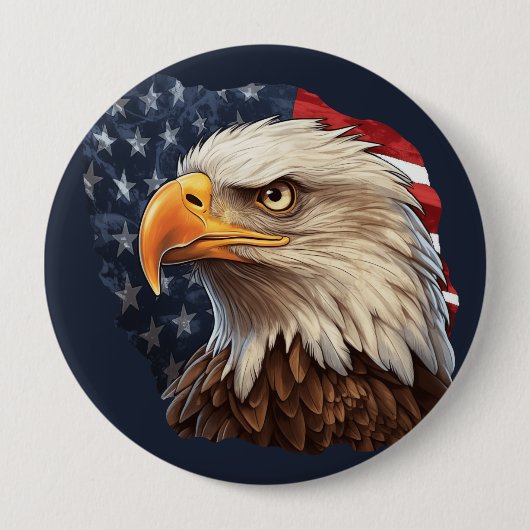 American Flag Bald Eagle Button (Vorderseite)