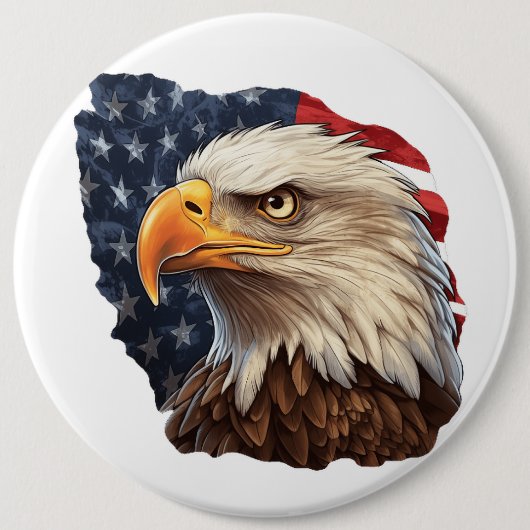 American Flag Bald Eagle Button (Vorderseite)
