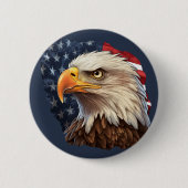 American Flag Bald Eagle Button (Vorderseite)