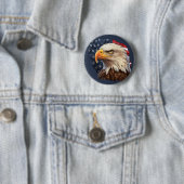 American Flag Bald Eagle Button (Beispiel)