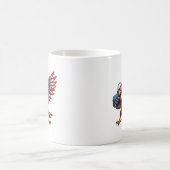 American Flag Bald Eagle Dabbing Happy 4. Juli Kaffeetasse (Mittel)