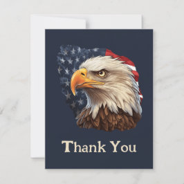 American Flag Bald Eagle Dankeskarte