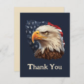 American Flag Bald Eagle Dankeskarte (Vorne/Hinten)