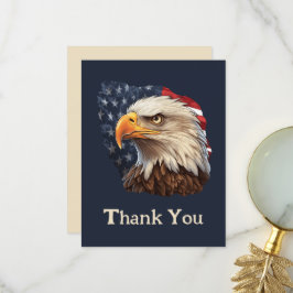 American Flag Bald Eagle Dankeskarte