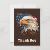 American Flag Bald Eagle Dankeskarte (Vorderseite)