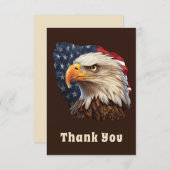 American Flag Bald Eagle Dankeskarte (Vorne/Hinten)