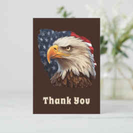 American Flag Bald Eagle Dankeskarte