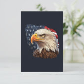 American Flag Bald Eagle Dankeskarte (Stehend Vorderseite)