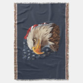American Flag Bald Eagle Decke (Vorderseite Vertikal)