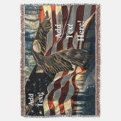 American Flag Bald Eagle Decke (Vorderseite Vertikal)