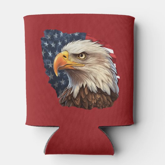 American Flag Bald Eagle Dosenkühler (Rückseite)