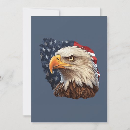 American Flag Bald Eagle Einladung (Vorderseite)
