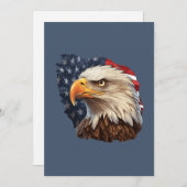 American Flag Bald Eagle Einladung (Vorne/Hinten)