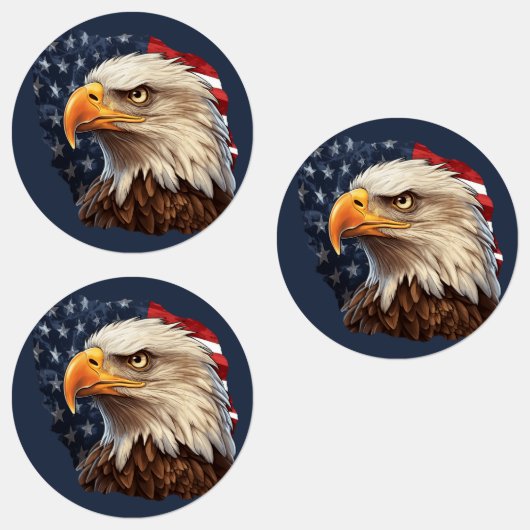 American Flag Bald Eagle Etiketten (Gruppe)