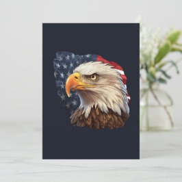 American Flag Bald Eagle Feiertagskarte