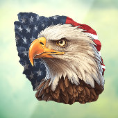 American Flag Bald Eagle Fensteraufkleber (Blatt 3)