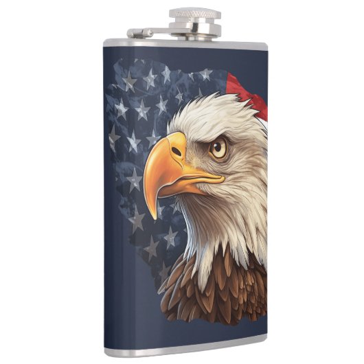 American Flag Bald Eagle Flachmann (Rechts)