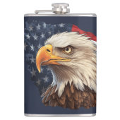 American Flag Bald Eagle Flachmann (Vorderseite)