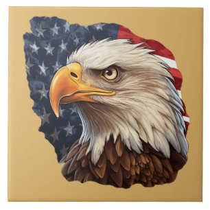 American Flag Bald Eagle Fliese