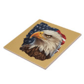 American Flag Bald Eagle Fliese (Seite)