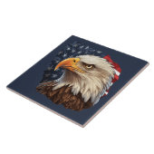 American Flag Bald Eagle Fliese (Seite)