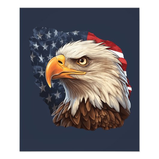 American Flag Bald Eagle Fotodruck (Vorne)