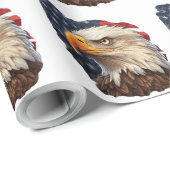 American Flag Bald Eagle Geschenkpapier (Rolleneckpunkt)