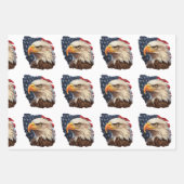American Flag Bald Eagle Geschenkpapier Set (Vorderseite 3)