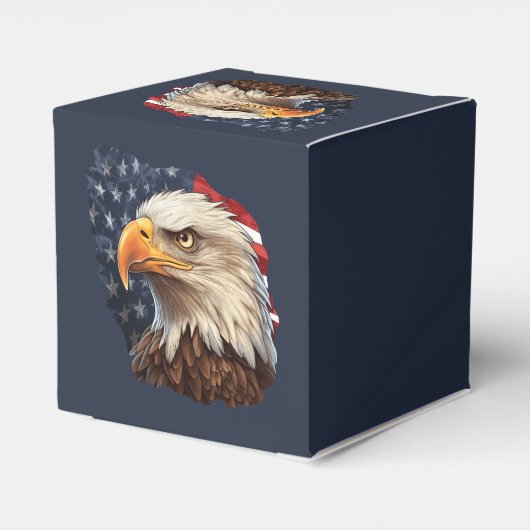 American Flag Bald Eagle Geschenkschachtel (Rückseite)